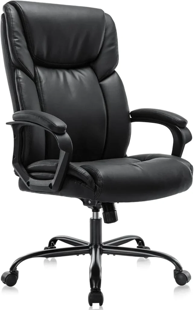 Executive Office Chair - Ergonomic Home Computer Desk Chair for Heavy People