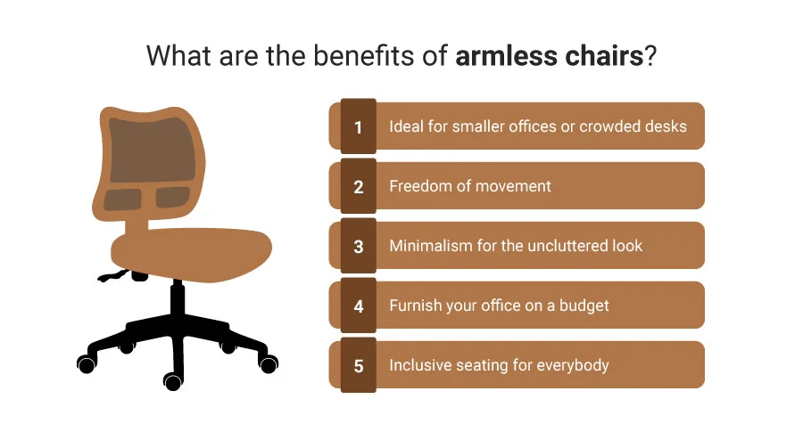 benefits of armless chairs