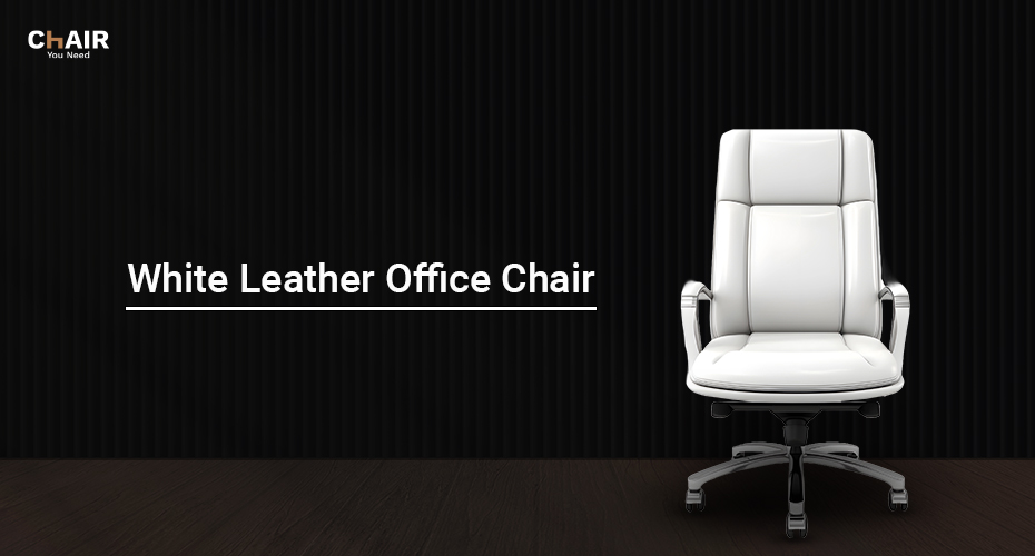 white leather office chair