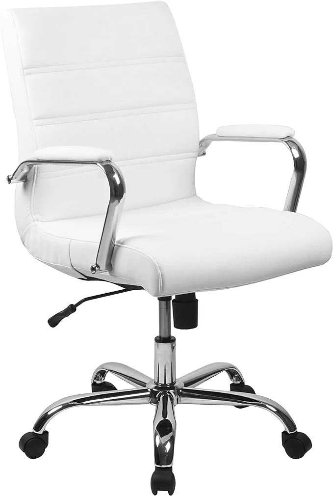 Flash Furniture Mid-Back White Office Chair