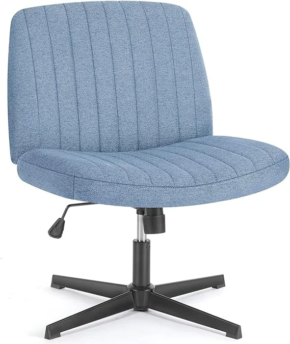 OLIXIS Cross Legged Armless Office Desk Chair